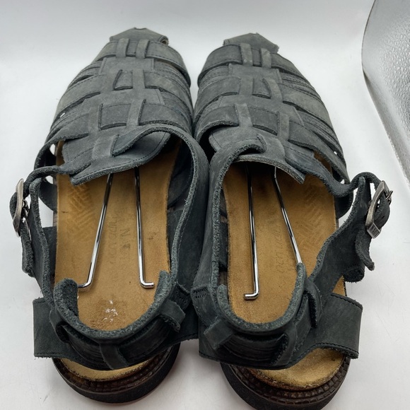 Naot Julius Fishermen Black Leather Sandals men’s size 11 - Picture 5 of 8